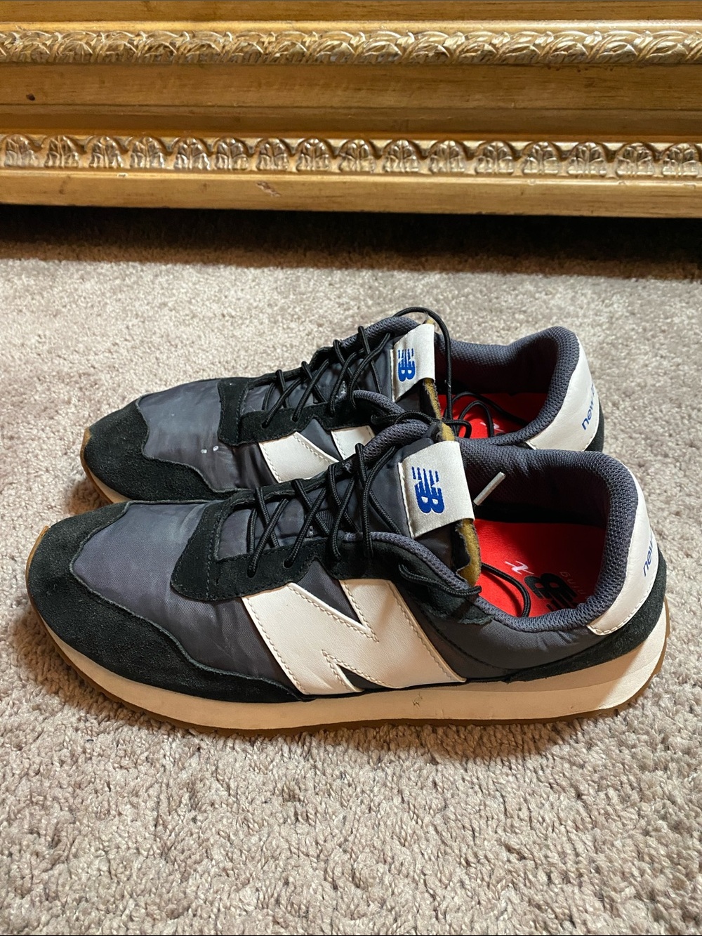 New Balance 237 Low Men's Black, White & Gray Retro Runner Sneakers 11.5 US